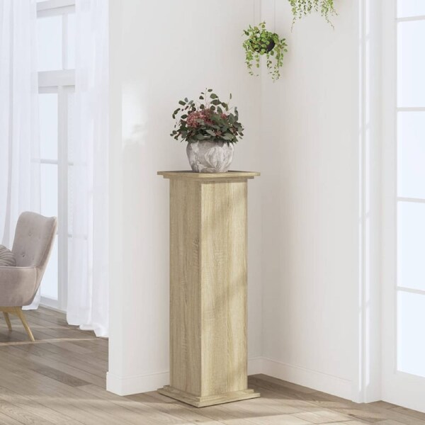 Plant Stand Sonoma Oak 33x33x100 cm Engineered Wood vidaXL