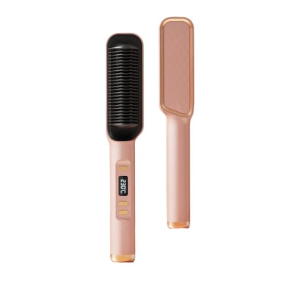 Negative Ion Hair Straightener Styling Comb Pink