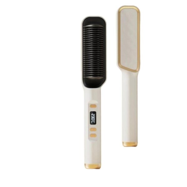 Negative Ion Hair Straightener Styling Comb White