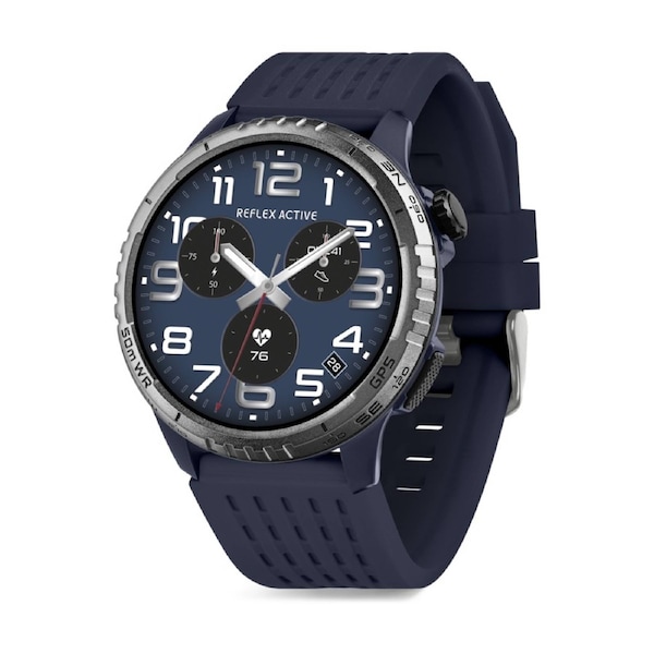 Reflex Active SeaVenture 5ATM Water Resistant AMOLED Display Smart Watch Blue