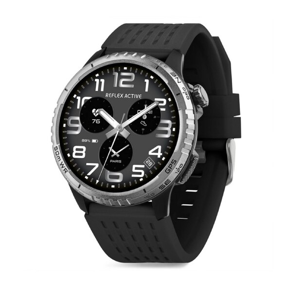 Reflex Active SeaVenture 5ATM Water Resistant Smart Watch Black