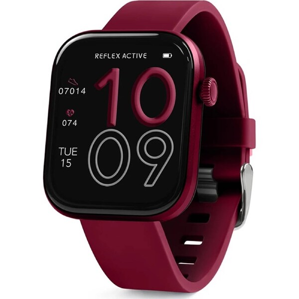 Reflex Active Spectra AMOLED Screen Silicone Strap Smart Watch Berry
