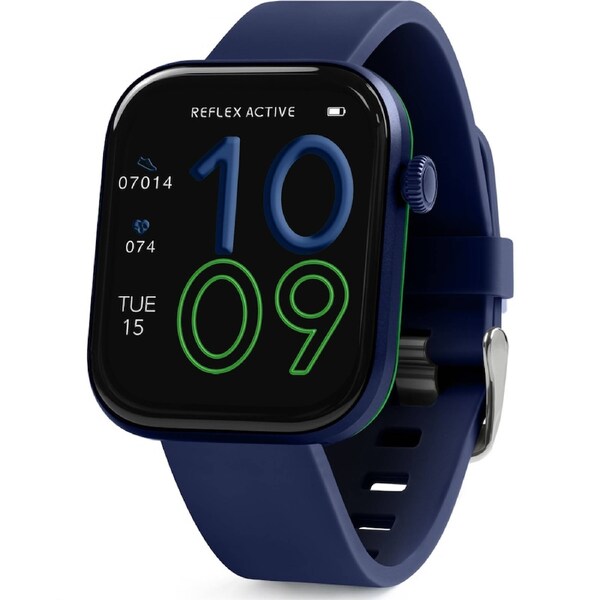 Reflex Active Series Spectra AMOLED Screen Silicone Strap Smart Watch Navy