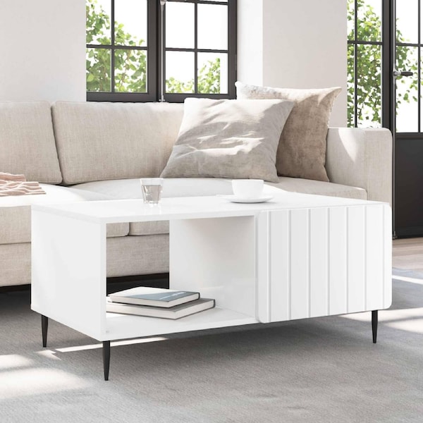 Coffee Table White 90 x 50 x 40 cm Engineered Wood vidaXL