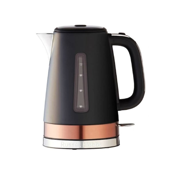 Russell Hobbs 1.7 Litre Brooklyn Kettle - Black with Copper Details