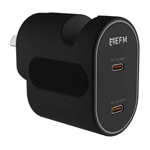 EFM 35W Dual Port Wall Charge with Power Delivery and PPS (Black)