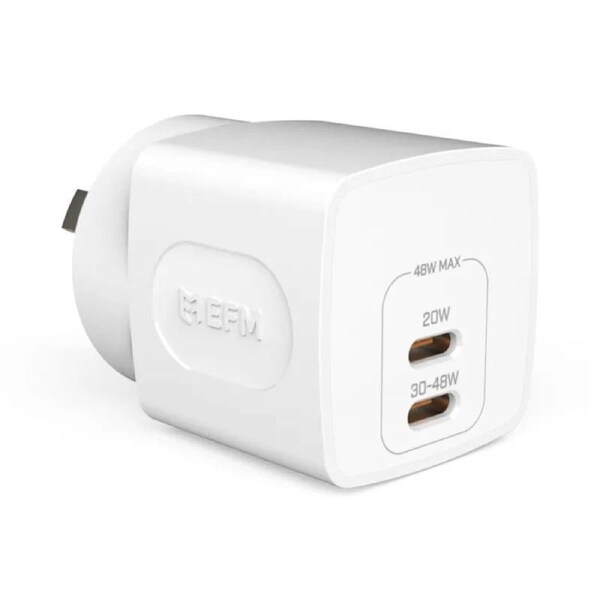 EFM 48W GaN Wall Charger with Power Delivery and PPS (White)