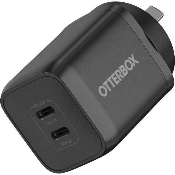 OtterBox 65w Dual USB-C Wall Charger (Black)