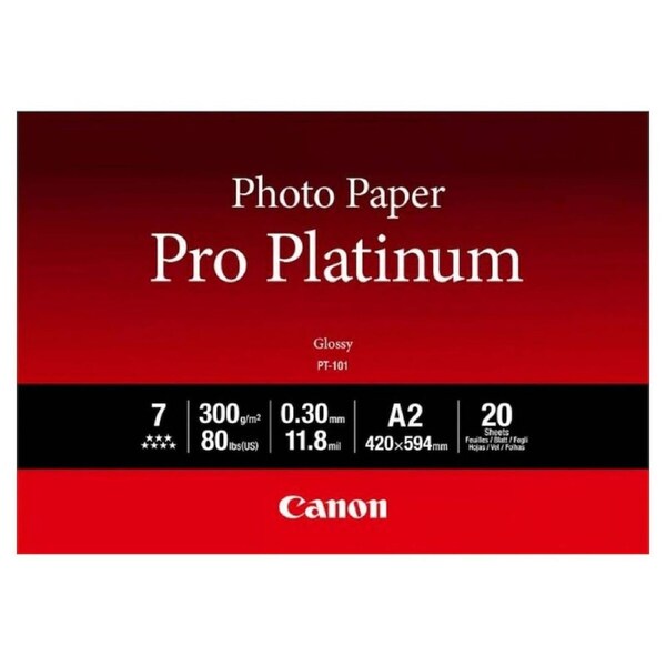 Canon 20 Sheets A2 300gsm Photo Paper Pro Platinum - PT101A2