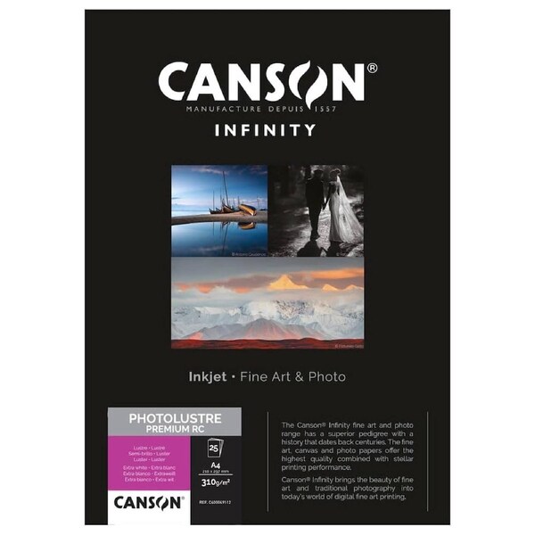 Canson Infinity Lustre Premium RC 310gsm A4 25 Sheets