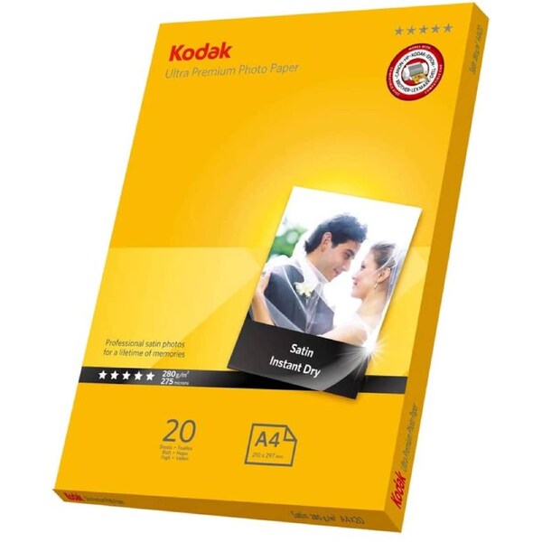 Kodak Inkjet Satin Ultra Premiun Photo Paper A4 20 Sheets