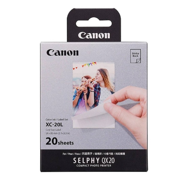 Canon XC-20L Card Size Label for QX20 - 20 Sheets