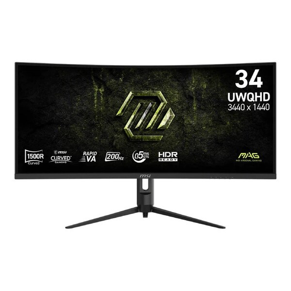 MSI MAG 324CQRF E20 34" UWQHD 200Hz Curved Ultra-Wide Gaming Monitor