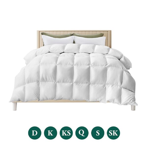 ZUNI Goose Down Duvet Quilt Duvet Doona Winter Summer Quilt 500/700/800GSM 700GSM - Double