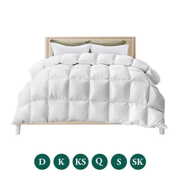 ZUNI Goose Down Duvet Quilt Duvet Doona Winter Summer Quilt 500/700/800GSM 700GSM - Single