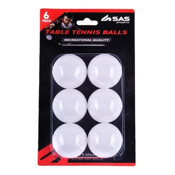 OzOffer Table Tennis Balls 6pk - ABS