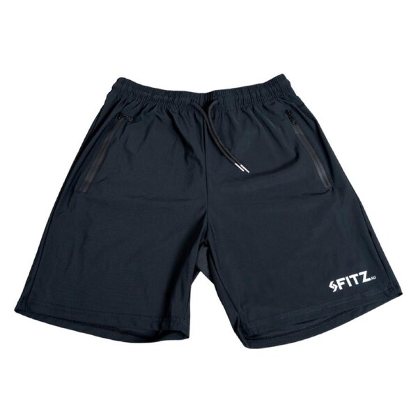 FITZ Shorts with pocket and Ziper Black / Extra Large