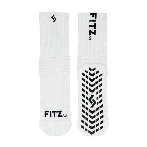 Supreme Grip Socks FITZ Large 10US to 12US / White