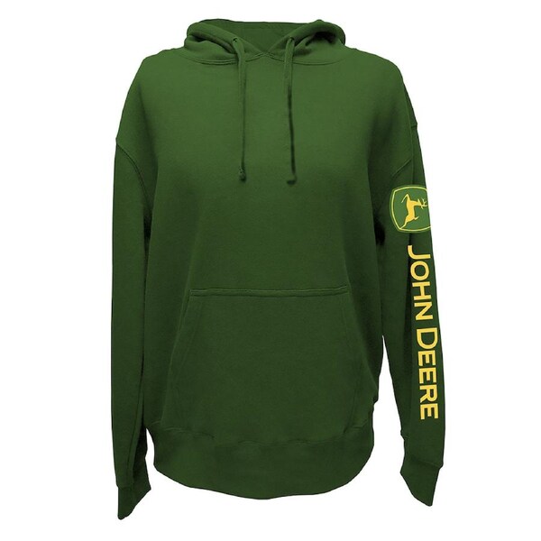 John Deere Mens/Unisex Cotton Logo Fleece Hoodie/Hooded Jumper Green XL