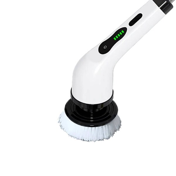 Trendbay 9-in-1 Electric Spin Scrubber - Wireless Dual-Speed, USB Rechargeable with Extendable Handle & Interchangeable Brushes