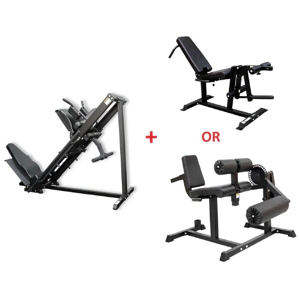 BodyIron(R) Leg Press & Hack Squat & Leg Extension & Curl Combo Body Iron Leg Extension & Curl Machine