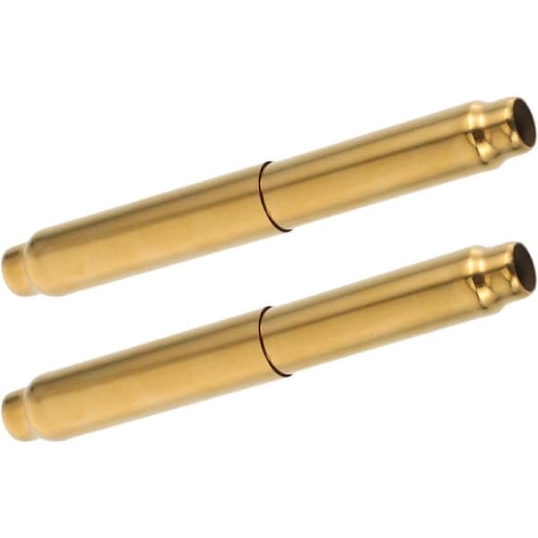Velocity Stainless Steel Toilet Paper Roller Rod Replacement, Spring-Loaded Toilet Roll Holder Rod for Bathroom and Office, Adjustable Gold Paper Tissue Box Holder Accessory 2pcs