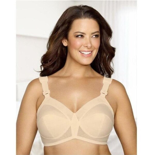 Exquisite Form Fully Plus Size Wireless Full Support Bra Beige / 14B