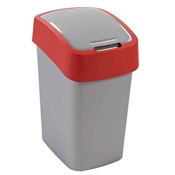 Curver Pacific Flip Bin - 25L - Red / Silver