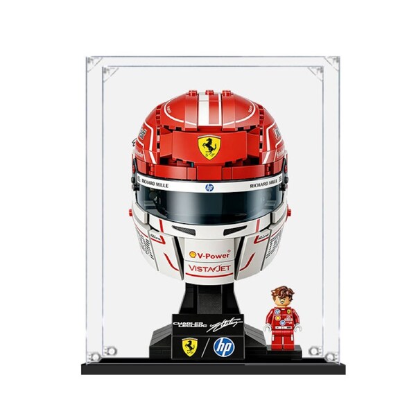 Acrylic Display Case for LEGO 43014 Editions Scuderia Ferrari HP Charles Leclerc Helmet