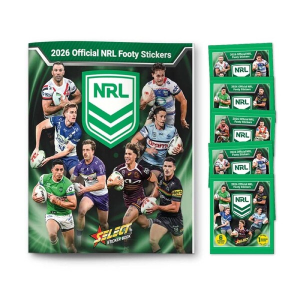 NRL - Select 2026 Footy Stickers Book Bundle
