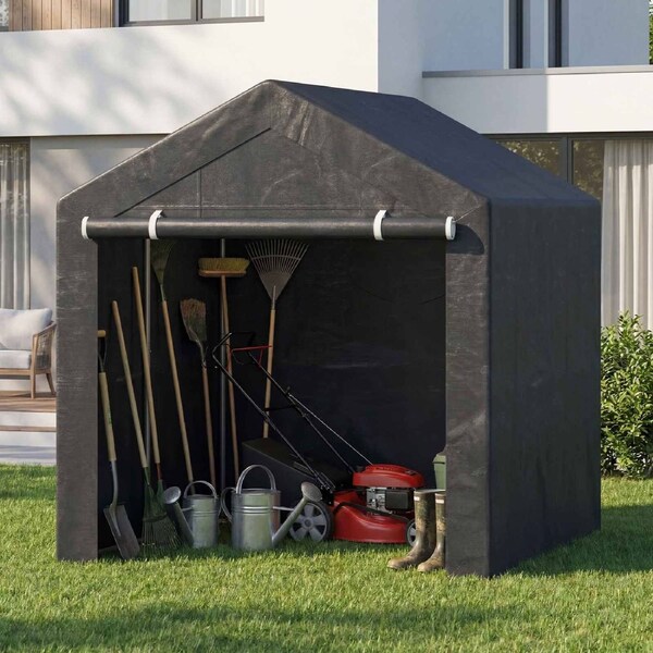 Costway 220x160CM Waterproof Bike Storage Shed Tent Portable Carport Garage Bicycle Cover Shelter Canopy Roll-up Zipper Door