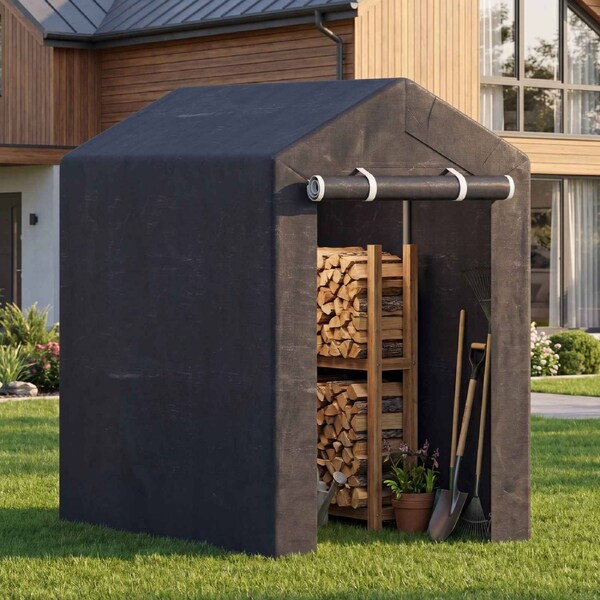 Costway 150x92CM Waterproof Bike Storage Shed Tent Portable Carport Garage Bicycle Cover Shelter Canopy Roll-up Zipper Door