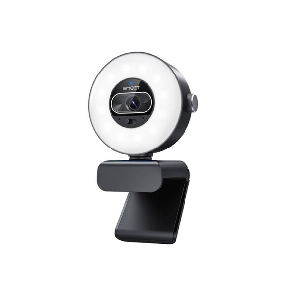 Emeet SmartCam S600L 4K Streaming Webcam with Built-in Ring Light