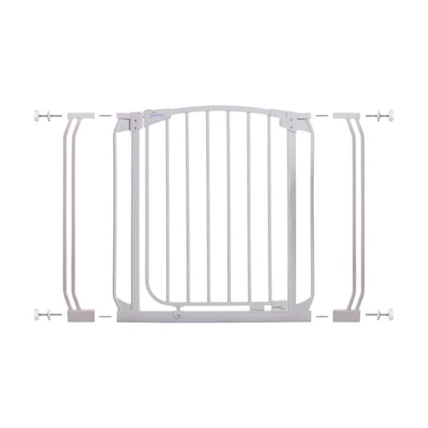 3pc Dreambaby Chelsea Pressure Mounted Baby Safety Gate & Extensions White 9cm