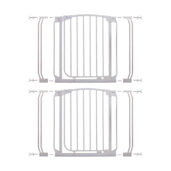 2x 3pc Dreambaby Chelsea Pressure Mounted Baby Safety Gate & Extensions Wh 9cm