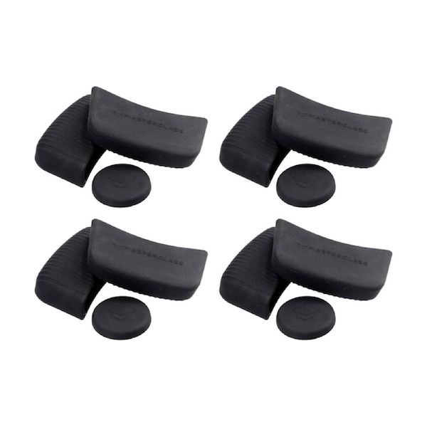 4x 3pc MasterCraft Silicone Pan Handle Sleeve Cooking Kitchen Set Black
