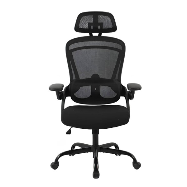 Ergonomic Office Chair with Adjustable Headrest – Mesh Back & Fabric Seat