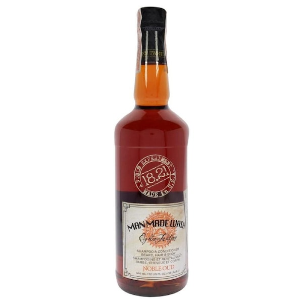 Man Made Wash - Noble Oud by 18.21 Man Made for Men - 32 oz 3-In-1 Shampoo, Conditioner and Body Wash 32 oz