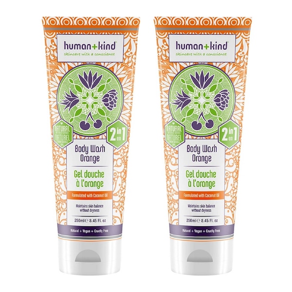 Body Wash Orange - Pack of 2 by Human+Kind for Unisex - 8.45 oz Body Wash 8.45 oz