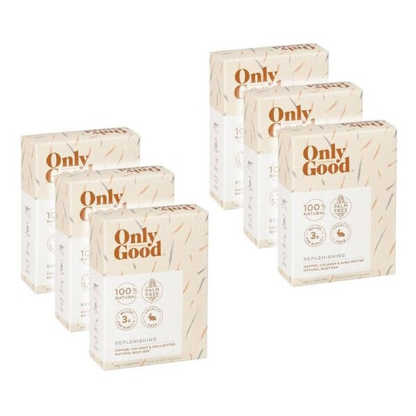 Only Good Soap Bar Replenishing Coffee Coconut And Shea Butter 80g Pack of 6