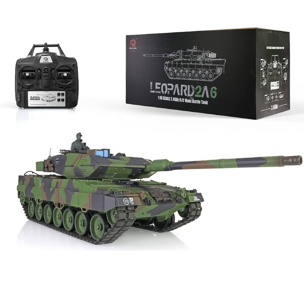 Henglong 1/16 7.0 Plastic 3889 German Leopard 2A6 RC Main Battle Tank 2.4Ghz RTR