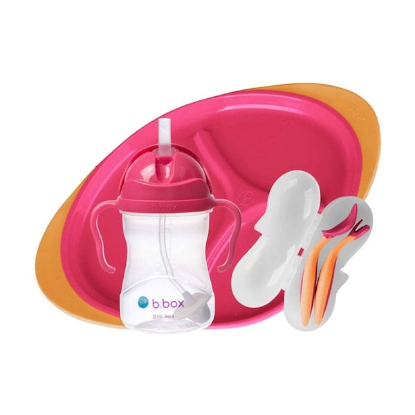 B.Box Feeding Sippy Cup Cutlery and Plate Baby Toddler Gift Set