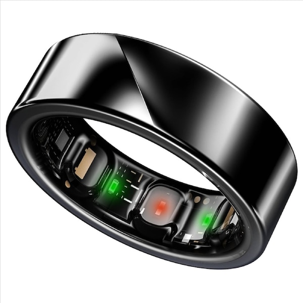 Luna Smart Ring Gen 2 Health Sleep Tracker Titanium Size 12 Midnight Black