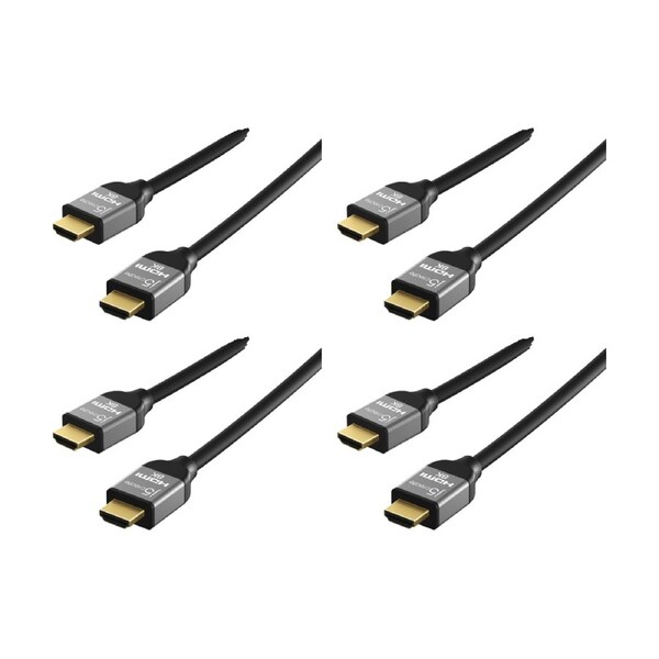 4PK J5Create UHD 8K HDMI Ultra High Speed Performance Gaming Cable Gold 1m