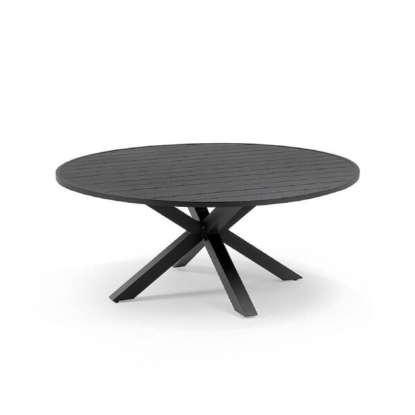 Houston Outdoor 1.8m Round Aluminium Dining Table - Outdoor Aluminium Tables 1.8m / Charcoal