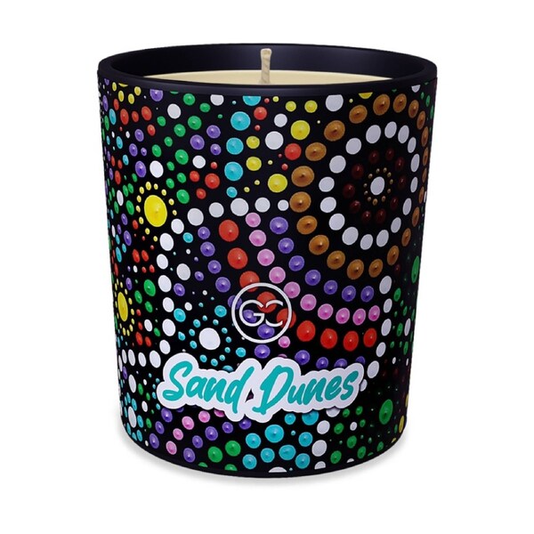 Glow Collection Sand Dunes Lemon Amber Soy Paraffin Candle White 9x7.7cm