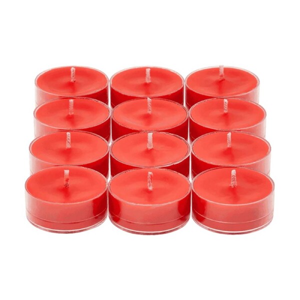Partylite Raspberrry Thyme Universal Tealight Candles Set Red Pack of 12