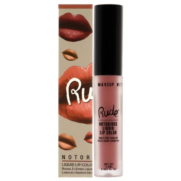 Notorious Liquid Lip Color - Obscene Gesture by Rude Cosmetics for Women - 0.1 oz Lipstick 0.1 oz