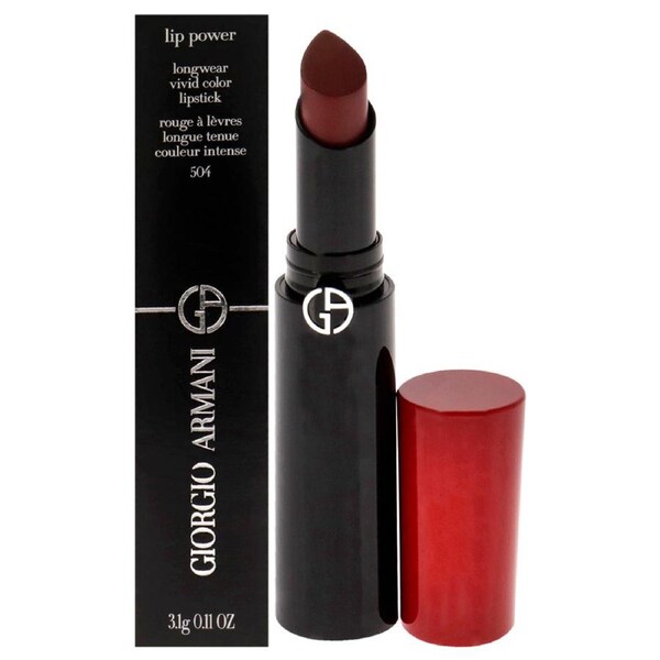 Lip Power Longwear Vivid Color Lipstick - 504 Flirt by Giorgio Armani for Women - 0.11 oz Lipstick 0.11 oz
