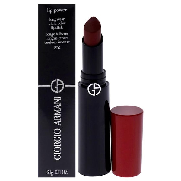 Lip Power Longwear Vivid Color Lipstick - 206 Cedar by Giorgio Armani for Women - 0.11 oz Lipstick 0.11 oz